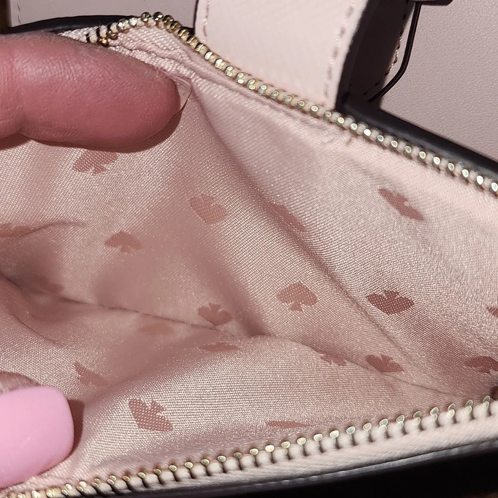 Kate Spade New York Leather Pink Stars Sparkle Wallet Clutch Wristlet